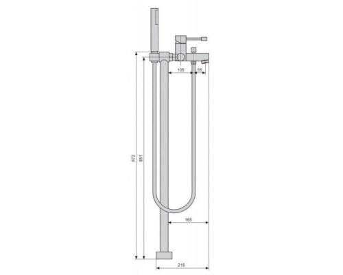 Смеситель для ванны и душа Emmevi Eden 7100128CR, хром