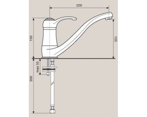 Смеситель для кухни Emmevi Harmony 22095OR, золото