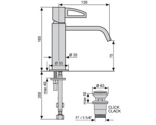 Смеситель для раковины Emmevi Minu 83003LACR, хром