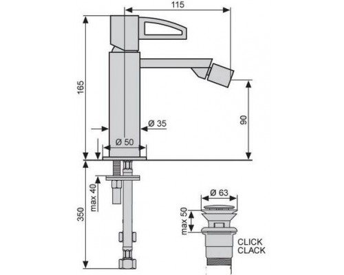 Смеситель для биде Emmevi Minu 83004LACR, хром