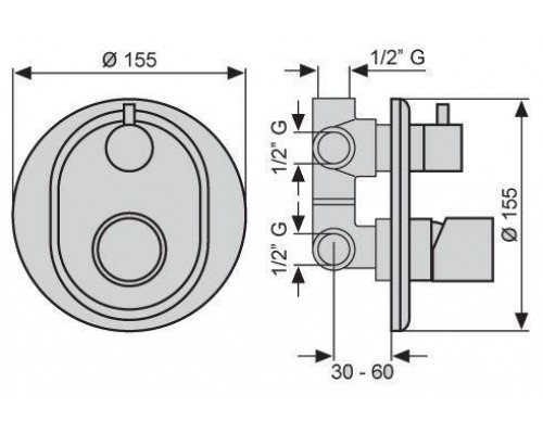 Смеситель для душа Emmevi Minu 83029LACR, хром