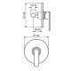 Смеситель для душа Emmevi Nefer 77009QO, кварц/золото