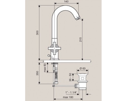 Смеситель для раковины Emmevi Spirit New 31003CR, хром