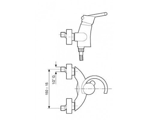 Смеситель для душа Emmevi Twist 6602CR, хром