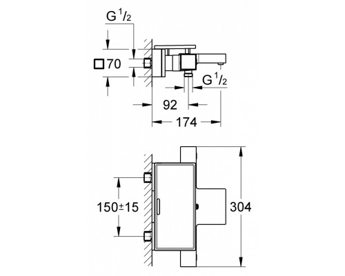 Термостат Grohe Grohtherm Cube 34502000 для ванны