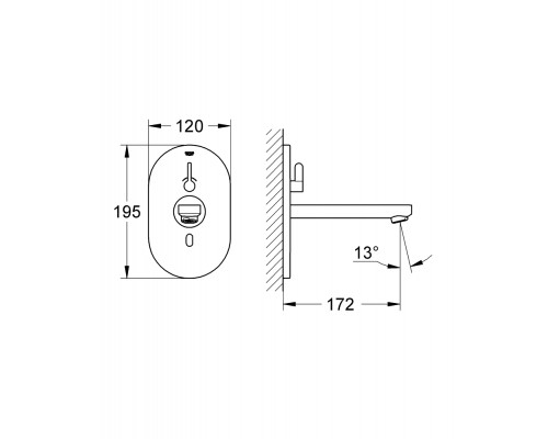 Смеситель Grohe Eurosmart Cosmopolitan Е 36315000 для раковины, сенсорный