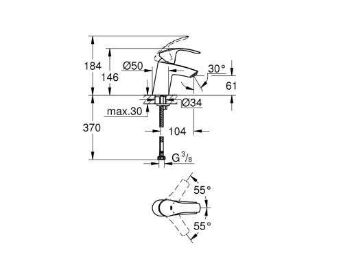 Смеситель для раковины Grohe Eurosmart NEW 32467002