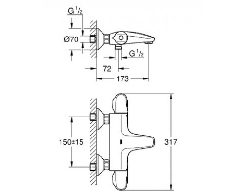 Термостат Grohe Grohtherm 1000 New 34155003 для ванны