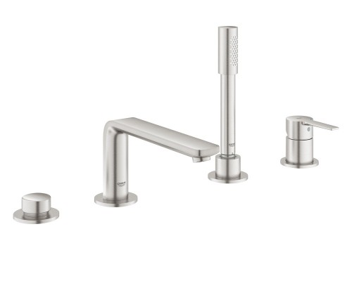 Смеситель Grohe Lineare New для ванны и душа, на борт ванны, суперсталь, 19577DC1