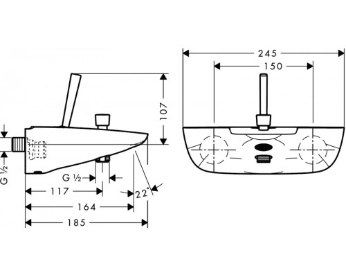 Комплект смесителей Hansgrohe PuraVida 15472400+15070400, белый