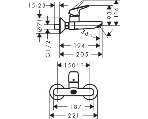 Смеситель Hansgrohe Logis 71225000