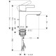 Смеситель для раковины Hansgrohe Metris S 31063000, с донным клапаном