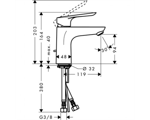 Смеситель для раковины Hansgrohe Logis E 71161000