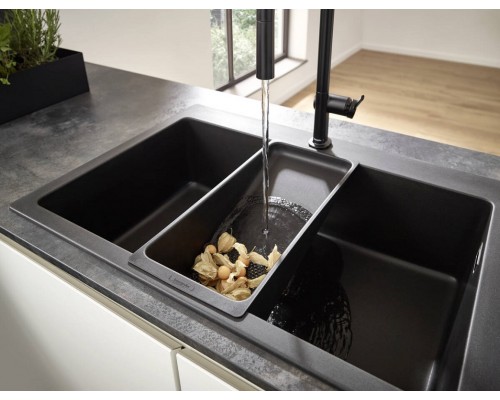 Кухонный смеситель Hansgrohe Talis M54, 72842670, с вытяжным изливом, 2 режима струи, Eco, чёрный матовый