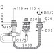 Смеситель на борт ванны Hansgrohe Logis 71313000 на 3 отверстия