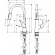 Смеситель Hansgrohe Talis S 200 72813000 для кухни с вытяжным изливом