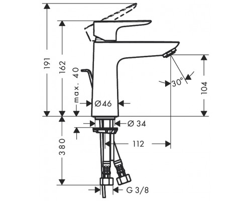 Комплект смесителей Hansgrohe Talis E 71740000+71710000