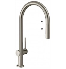 Кухонный смеситель Hansgrohe Talis M54, 72800800, с вытяжным изливом, 2 режима струи, под сталь