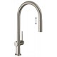 Кухонный смеситель Hansgrohe Talis M54, 72801800, с вытяжным изливом, в комплекте с коробом sBox для шланга, 2 режима струи, под сталь