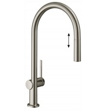 Кухонный смеситель Hansgrohe Talis M54, 72802800, с вытяжным изливом, под сталь