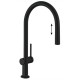 Кухонный смеситель Hansgrohe Talis M54, 72803670, с вытяжным изливом, в комплекте с коробом sBox для шланга, черный матовый