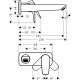 Смеситель Hansgrohe Talis E для раковины, черный хром, 71734340