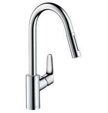 Смеситель для кухни Hansgrohe Focus 31815000 выдвижной излив, хром