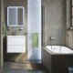 Смеситель Iddis Slide для ванны, с душевым гарнитуром, графит, SLIGM00i02