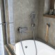 Смеситель Iddis Slide для ванны, с душевым гарнитуром, графит, SLIGM00i02