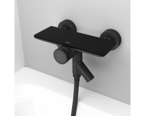 Смеситель Iddis Shelfy для ванны, с управлением Push Control, черный матовый, SHEBLBTi02WA