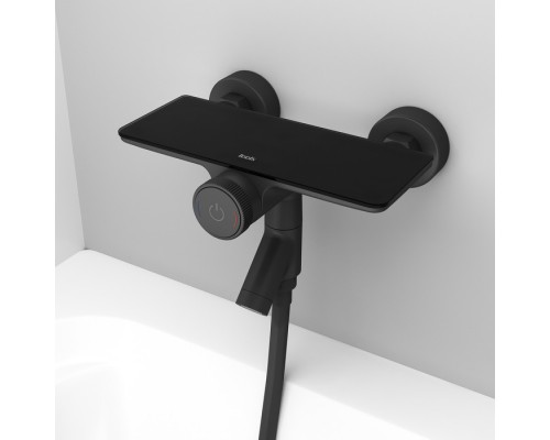 Смеситель Iddis Shelfy для ванны, с управлением Push Control, черный матовый, SHEBLBTi02WA