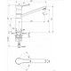 Смеситель Ideal Standard Ceraplan III Alpha для кухонной мойки, черный матовый/хром, BC813U4