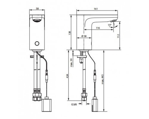 Кран инфракрасный Ideal Standard Ceraplus для раковины, хром, A6143AA