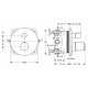 Смеситель Ideal Standard Melange термостатический встраиваемый для ванны и душа, хром, A4891AA