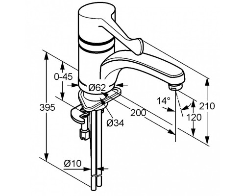 Смеситель Kludi Medi Care 3490805 для кухни DN 15 (349080524/349080534)