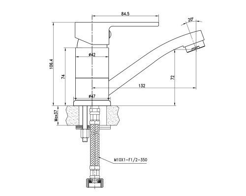 Смеситель Lemark Plus Grace LM1507C для раковины, хром