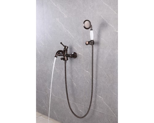 Смеситель Lemark Peretto LM6302RB для ванны и душа, черный кофе Смеситель Lemark Peretto LM6302RB для ванны и душа, черный кофе