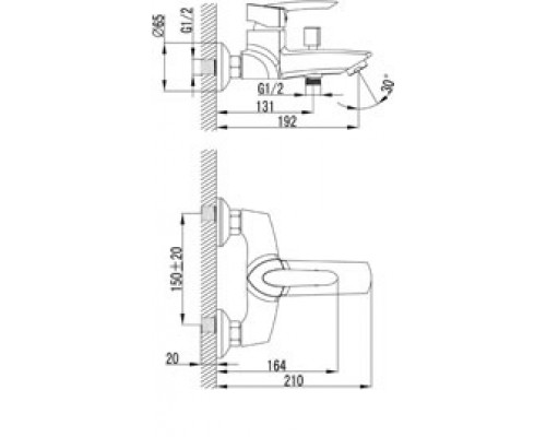 Смеситель Lemark Mars LM3502C для ванны