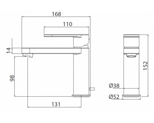 Смеситель M&Z Castello CSL00200M для раковины