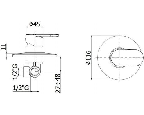 Смеситель Paffoni Candy CA010CR для душа