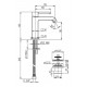 Смеситель Paini Q 19CR211 для раковины с донным клапаном