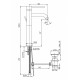 Смеситель Paini Cox 78YO211LL высокий для раковины, с донным клапаном, черный