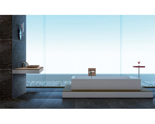 Смеситель Paini Morgana 73CR105VRKM для ванны, с душевым гарнитуром, стекло, хром