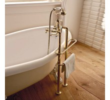 Смеситель Sbordoni Antica AN116cBT для ванны, напольный h680 мм с ручным душем, матовая бронза