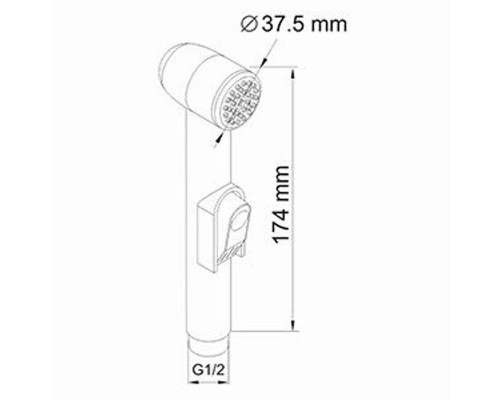 Комплект для биде скрытого монтажа WasserKRAFT A010657 шланг 120 см, хром