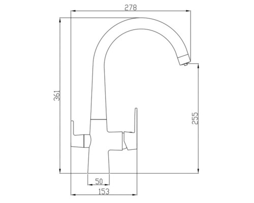 Смеситель Zorg Steel Hammer SH 819 CR для кухни под фильтр, хром