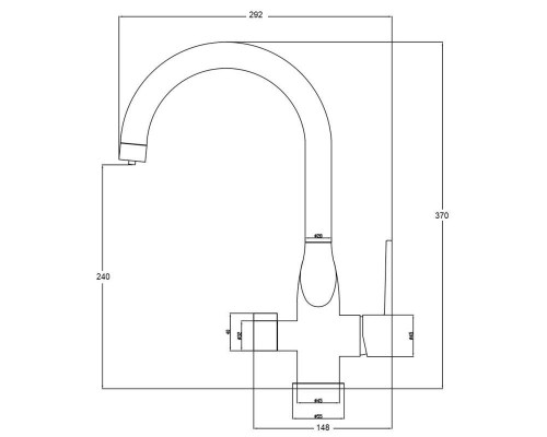 Смеситель Zorg Steel Hammer SH 910 BLACK CR для кухни под фильтр, черный металлик/хром