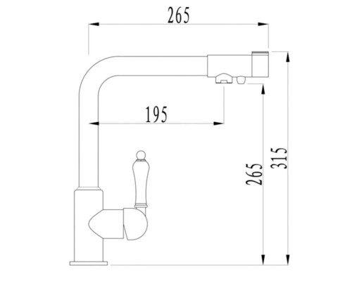 Смеситель Zorg Clean Water ZR 320 YF-33 BR для кухни под фильтр, бронза