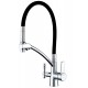 Смеситель Zorg Clean Water ZR 338-6 YF для кухни под фильтр, хром/черный