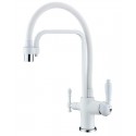 Смеситель Zorg Clean Water ZR 342-8 YF WHITE для кухни под фильтр, белый